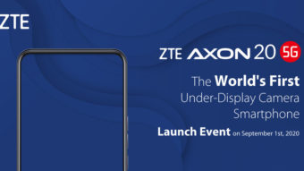 ZTE Axon 20 5G será lançado com câmera frontal abaixo da tela