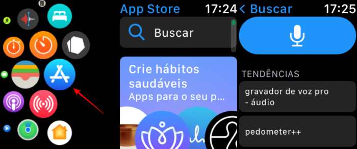 Acessar a App Store pelo Apple Watch