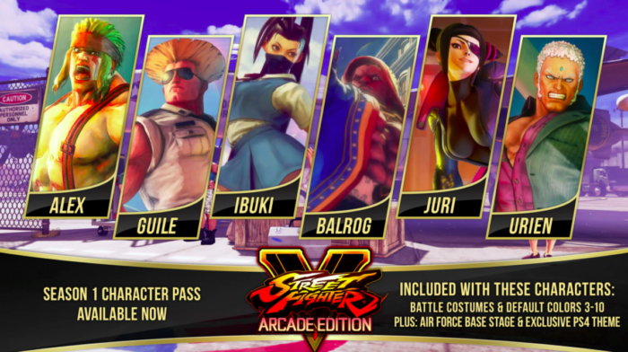 Lista de personagens 1 do evento street fighter