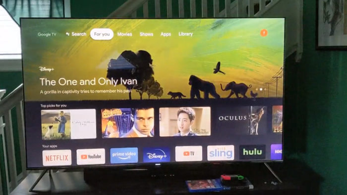 Interface do Chromecast com Google TV