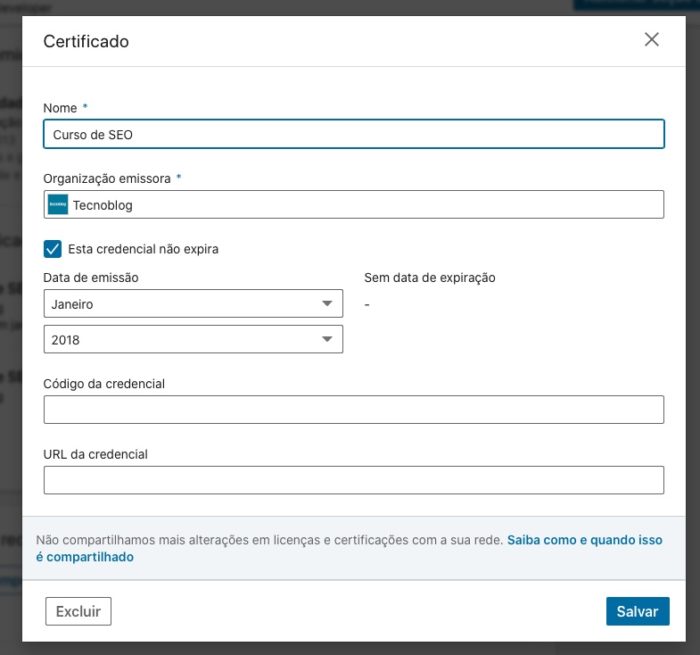 Como adicionar certificados no LinkedIn / Diego Melo / Reprodução