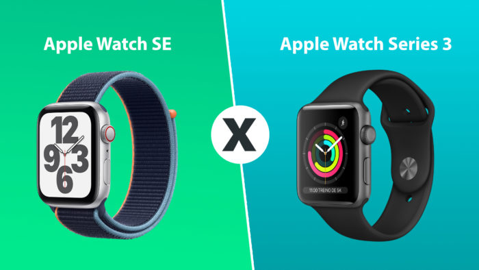 comparativo apple watch SE e Series 3