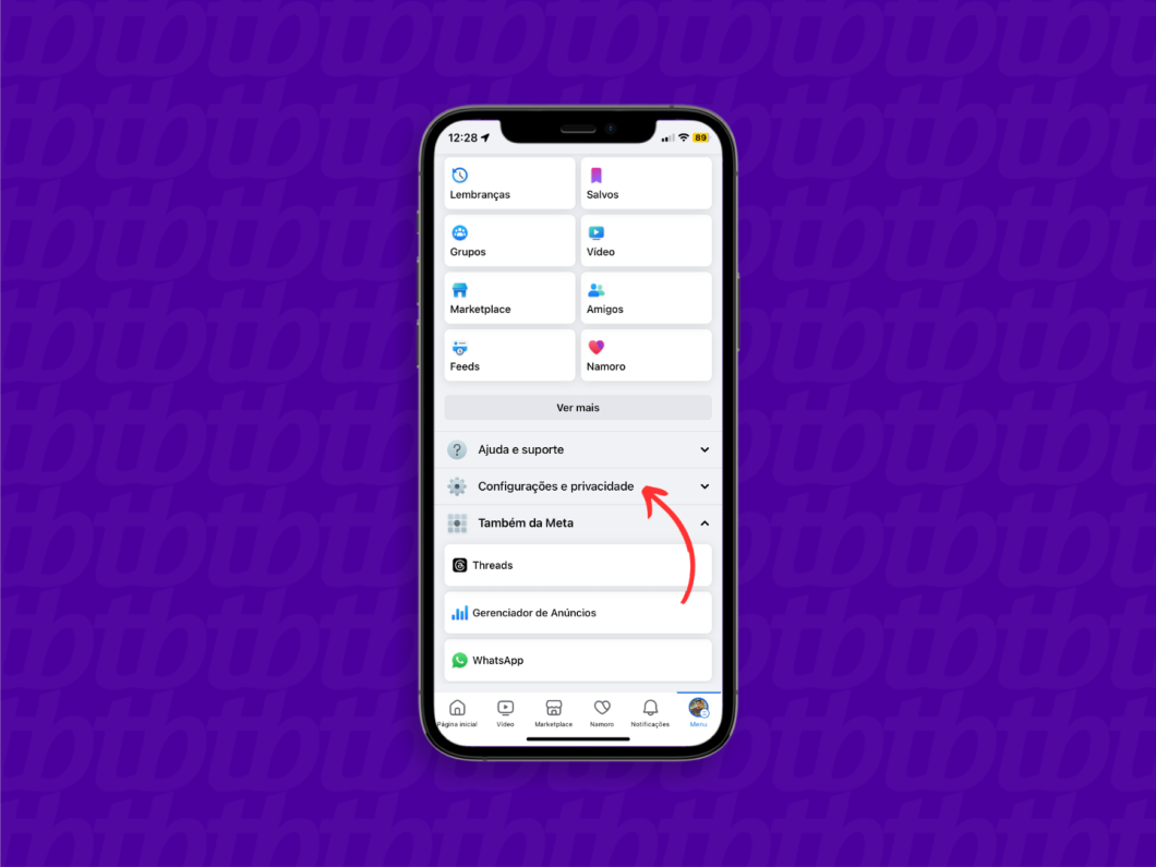 Como mudar a senha do Facebook no celular pela Central de Contas do seu perfil na rede social.