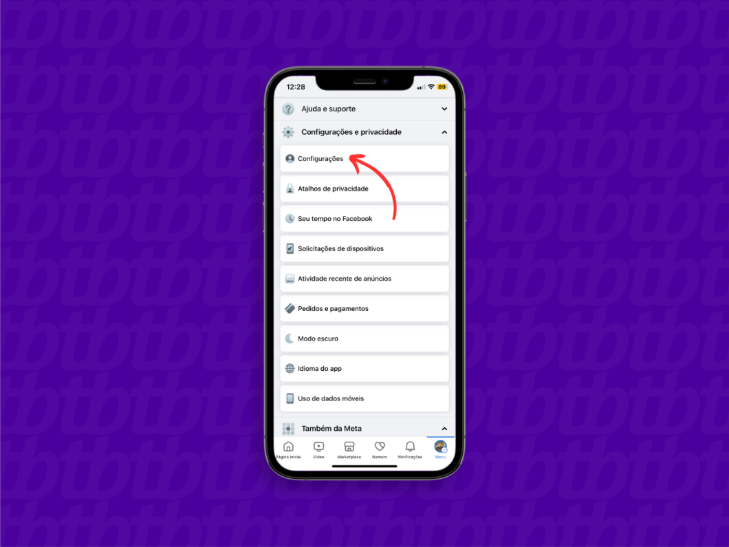 Como mudar a senha do Facebook no celular pela Central de Contas do seu perfil na rede social.