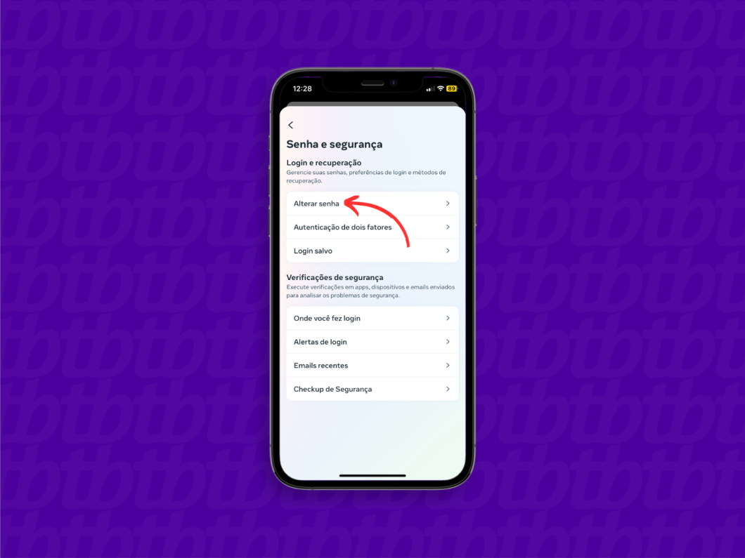 Como mudar a senha do Facebook no celular pela Central de Contas do seu perfil na rede social.