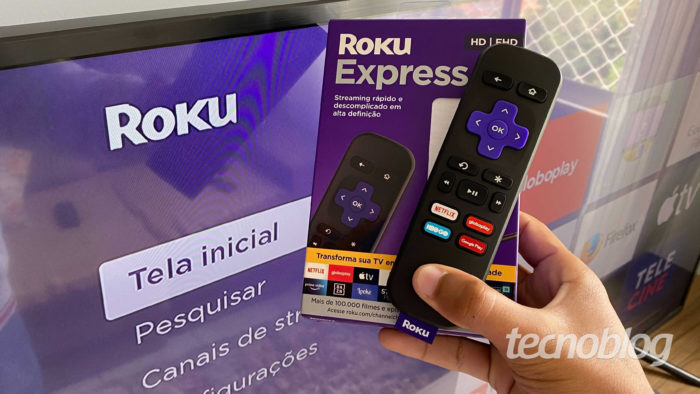 Roku Express (Imagem: Darlan Helder/Tecnoblog)