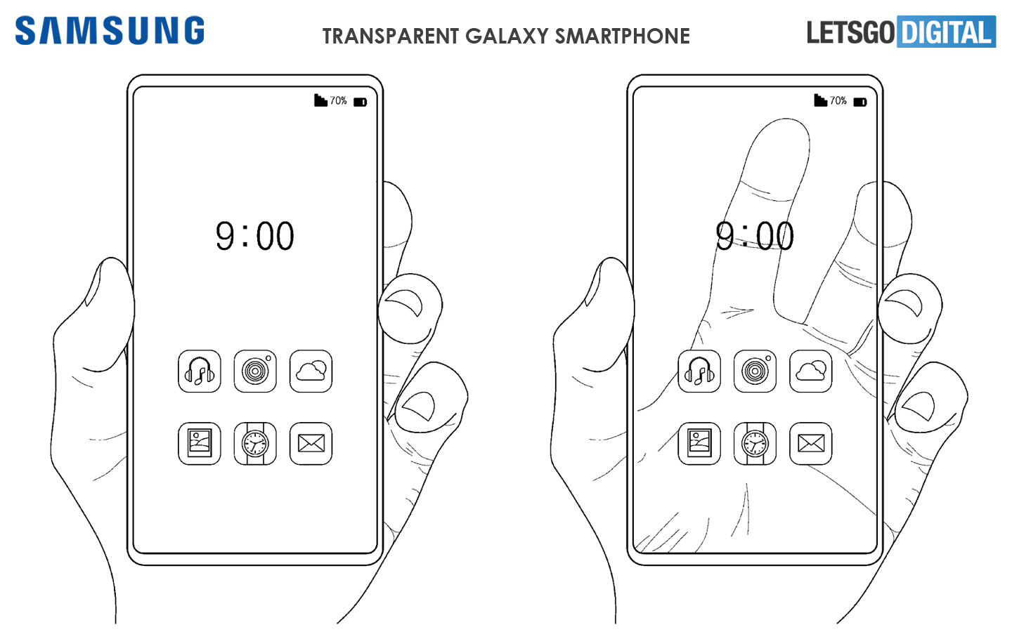 Samsung registra patente de celular com tela transparente