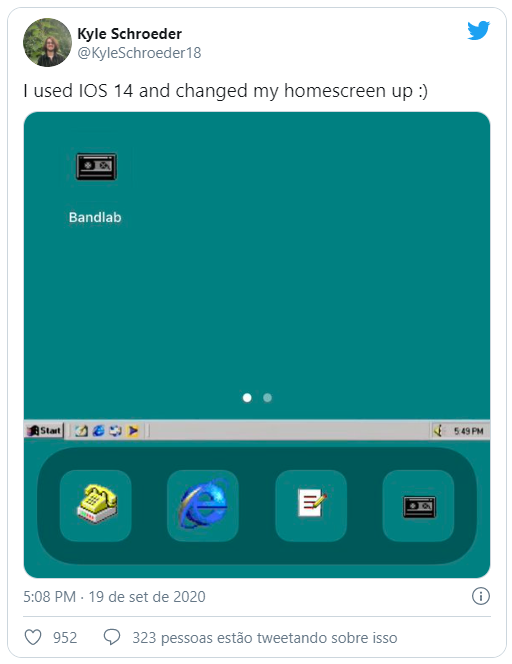 Tela inicial do iOS 14