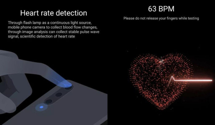 Xiaomi Mi Health mede frequência cardíaca com câmera do celular