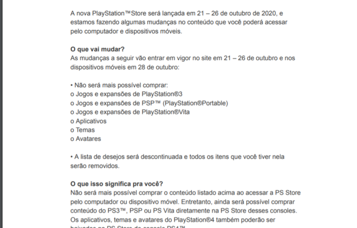 O que significa o fim da PlayStation Store para PS3, PS Vita e PSP