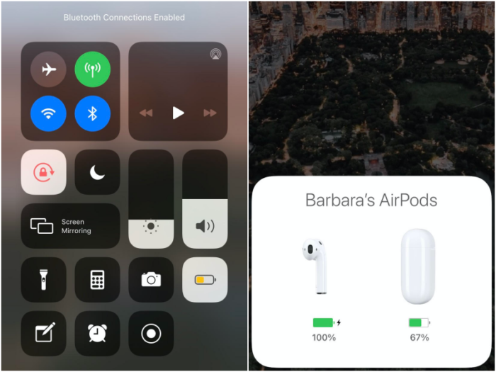 Como ver a bateria dos AirPods no iPhone e iPad (Imagem: Reprodução)