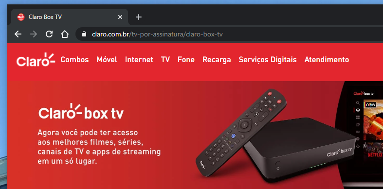 Claro lança Box TV com canais lineares e streaming