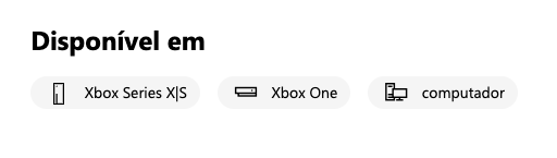 Etiqueta Xbox Series X e S na loja de jogos da Microsoft