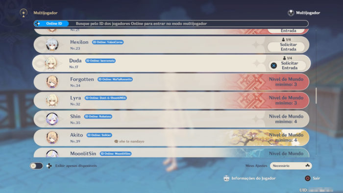 Como jogar Genshin Impact no multiplayer online com amigos