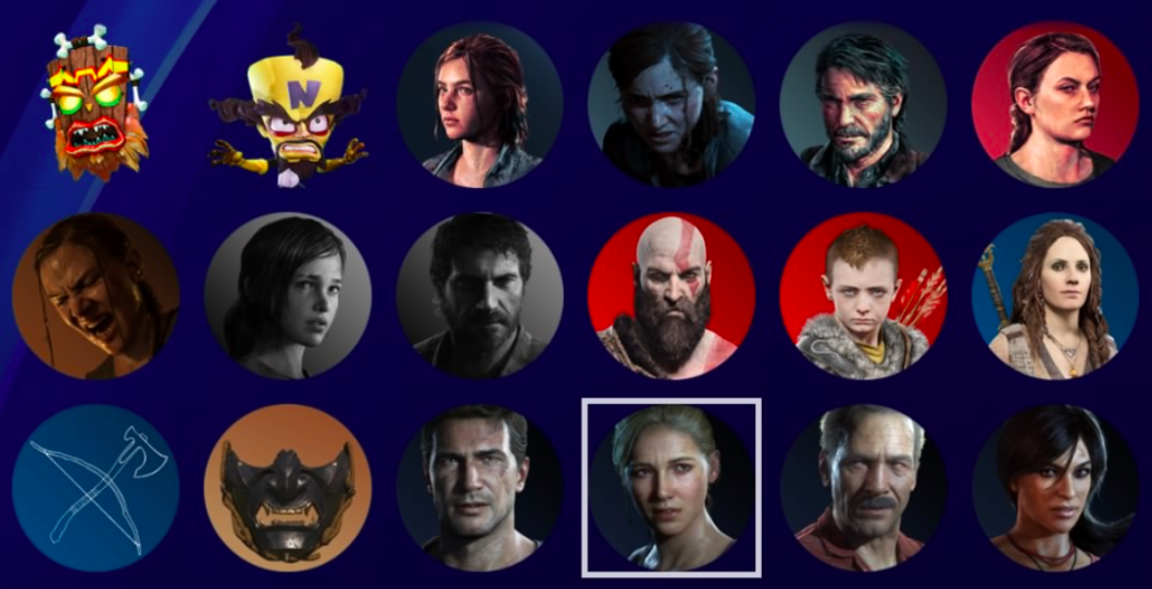 Alguns dos novos avatares do PS4 com o update 8.0 (Imagen: Felipe Vinha/Tecnoblog)
