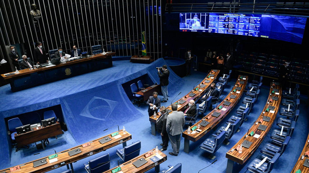 Senado aprovou conselho da ANPD em sessão semipresencial (Imagem: Pedro França/Agência Senado)