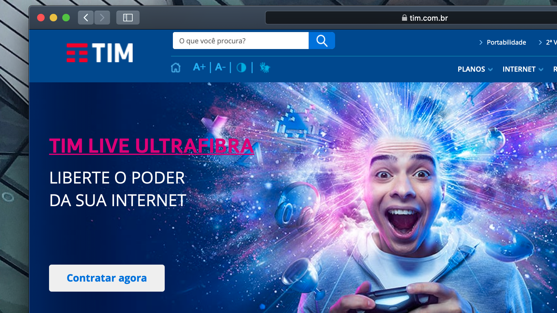 TIM Internet - 300 Mega por R$ 98,50 - Contrate online