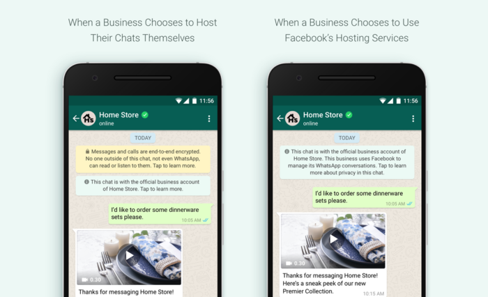 WhatsApp terá avisos diferentes de acordo com serviço usado por empresas (Imagem: Divulgação/WhatsApp)