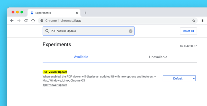 Saiba como ativar o novo leitor de PDF do Google Chrome 87 (Imagem: Reprodução/Tecnoblog)