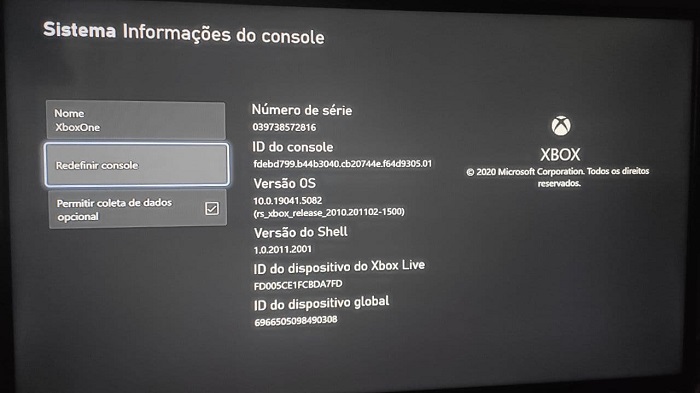 Resetando Xbox One (Imagem: Leandro Kovacs/Tecnoblog)