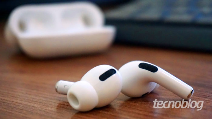 Apple AirPods Pro on top of a table