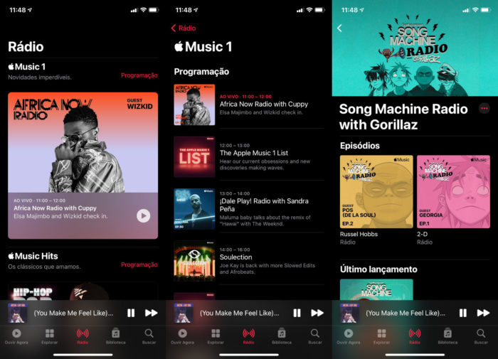 Aba "Rádio" do Apple Music (Imagem: Reprodução/Apple)