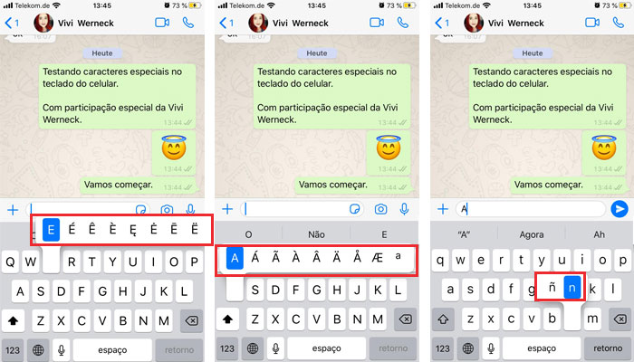 Como achar caracteres secretos no teclado do celular