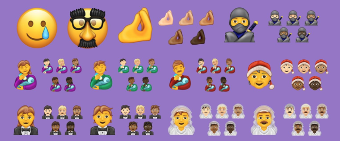 Novos emojis do Emoji 13.0 (Imagem: divulgação/Emojipedia)
