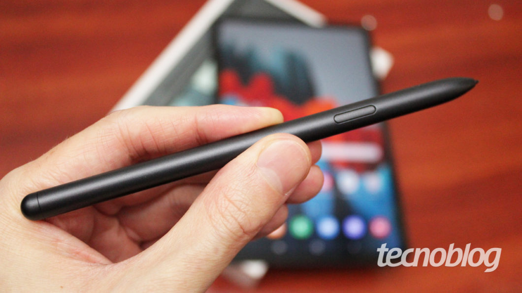 S Pen do Galaxy Tab S7 (imagem: Emerson Alecrim/Tecnoblog)