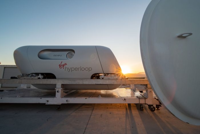 Cápsula XP-2 (imagem: Sarah Lawson/Virgin Hyperloop)