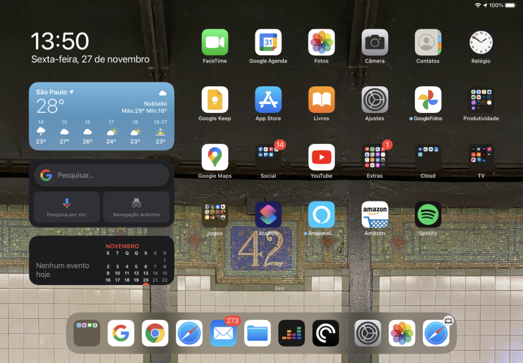 iPadOS no iPad Air (2020) (Imagem: reprodução)