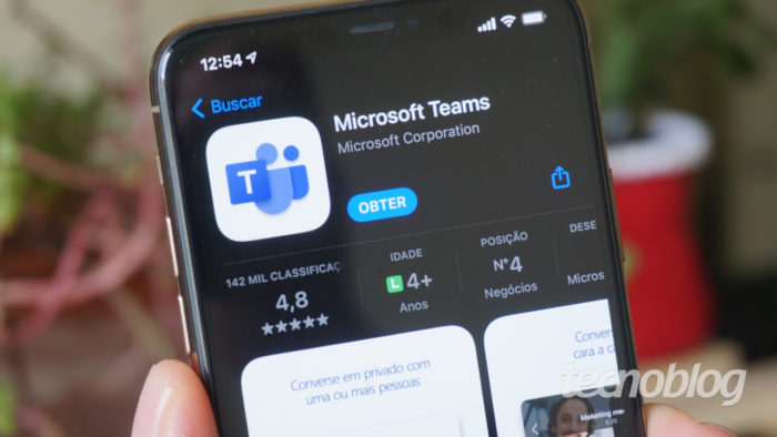Microsoft Teams no iPhone (Imagem: André Fogaça/Tecnoblog)