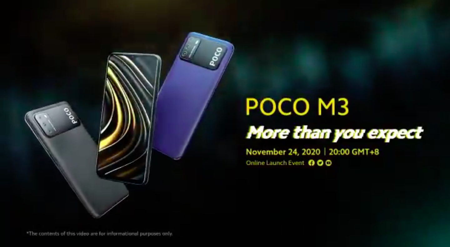 Xiaomi confirma bateria e tela do Poco M3 antes do lançamento