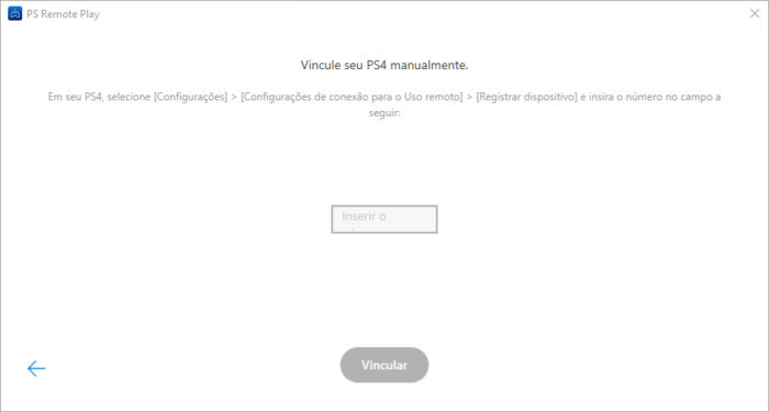 Tela de configuração do PS Remote Play no PC (Imagem: Reprodução/Sony)