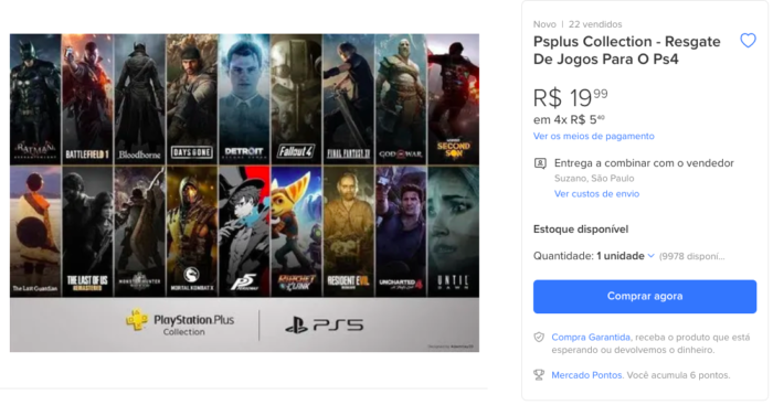 PS Plus Collection é oferecida por preços módicos (Imagem: Felipe Vinha/Tecnoblog)