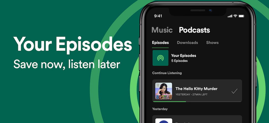 Spotify permite criar playlists com episódios de podcasts