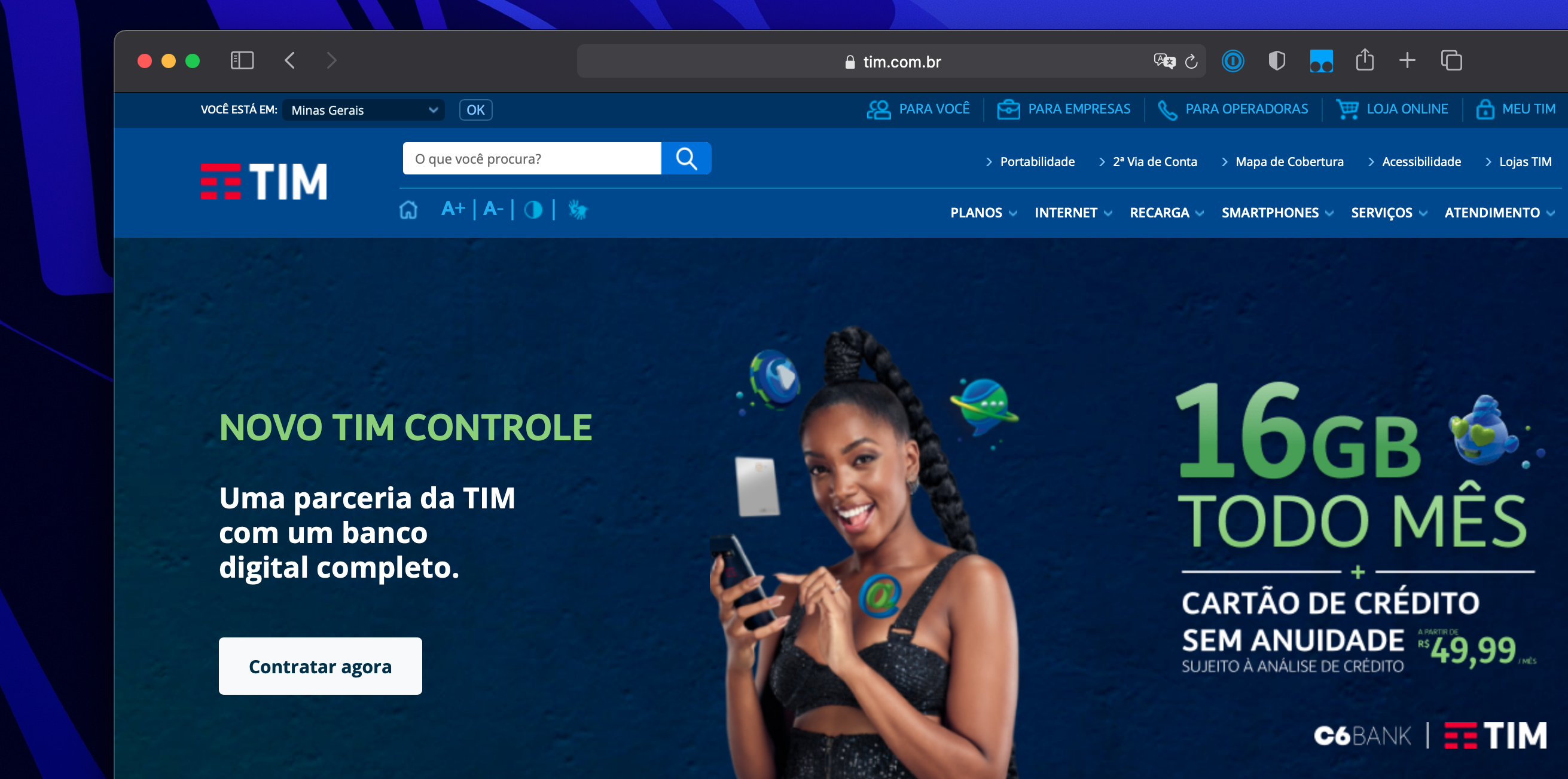 TIM Controle R$ 49,99 + Apps Ilimitados