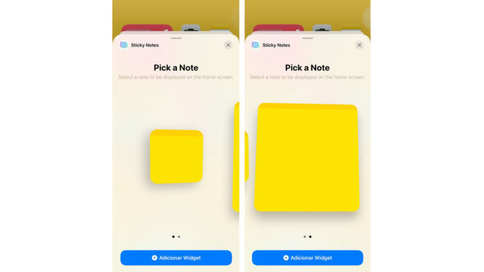 Widgets Sticky Notes para iPhone