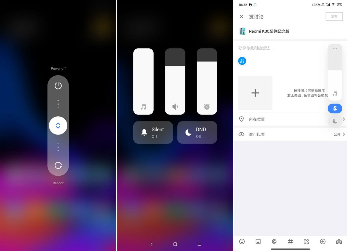 Xiaomi MIUI 12 muda visual dos controles de volume e liga/desliga