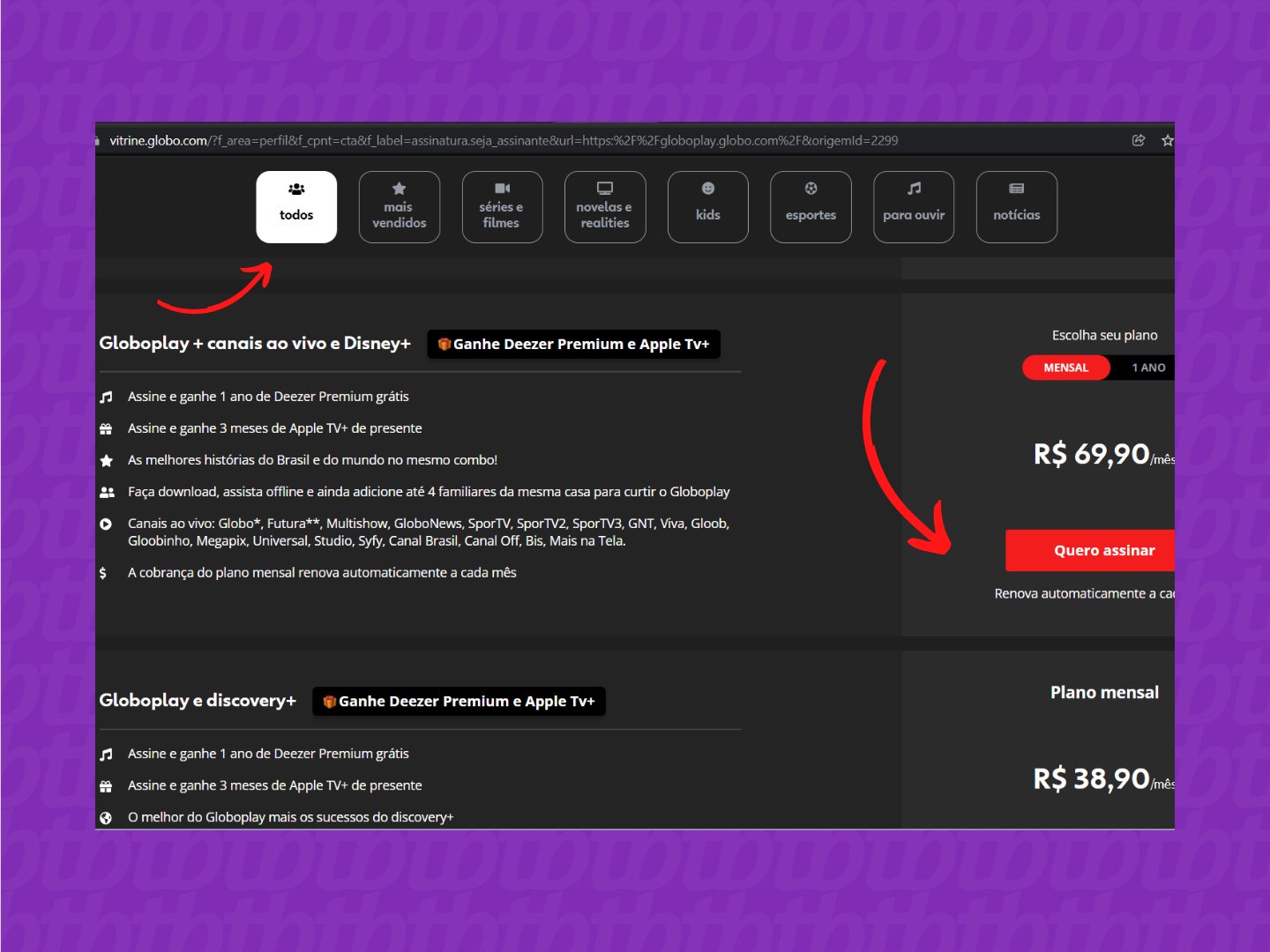 GLOBOPLAY] Novo plano: assinatura + 19 canais ao vivo por 12x de 42,90 ou  49,90 / mês