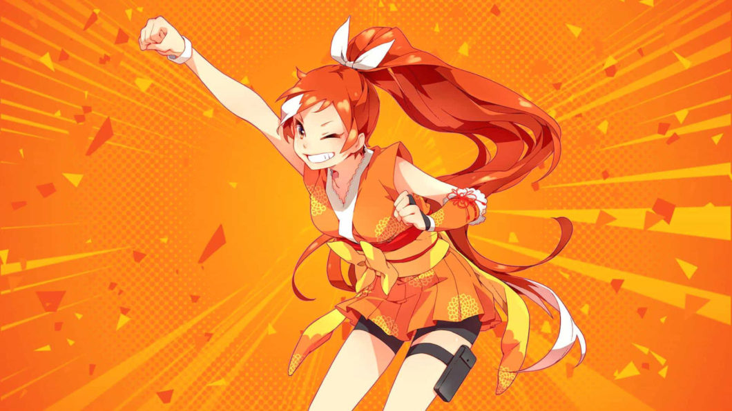 Hime, a "mascote" da Crunchyroll (Imagem: Divulgação/Crunchyroll)