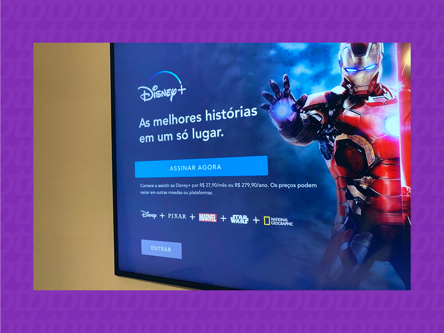 Aplicativo do Disney+ na Smart TV