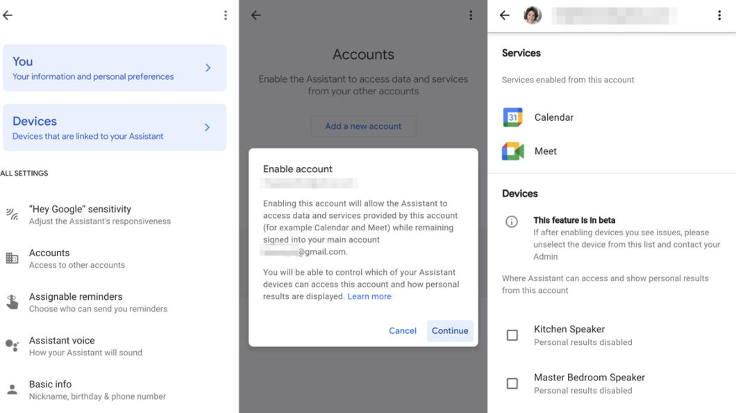 Google Assistente acessa mais de uma conta de Agenda e Meet (Imagem: Reprodução/Android Police)