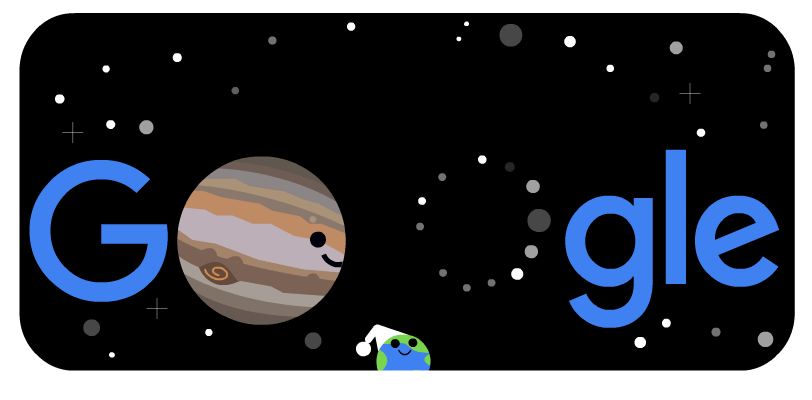 Google Doodle destaca Grande Conjunção (Imagem: Divulgação/Google)