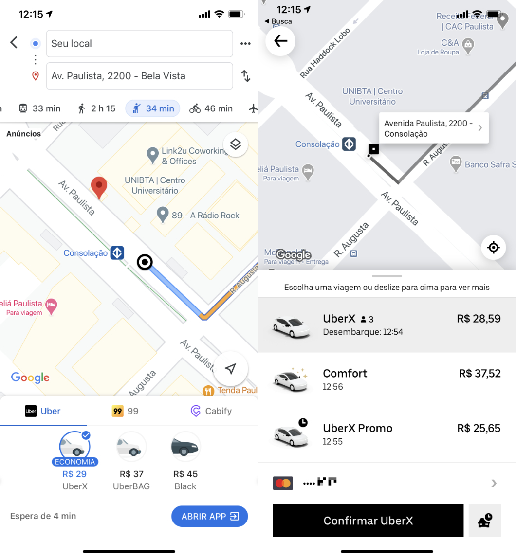 Google Maps integra a Uber