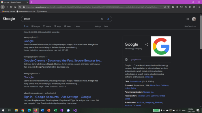 Google testa modo escuro no PC (Imagem: Reprodução/9to5Google)