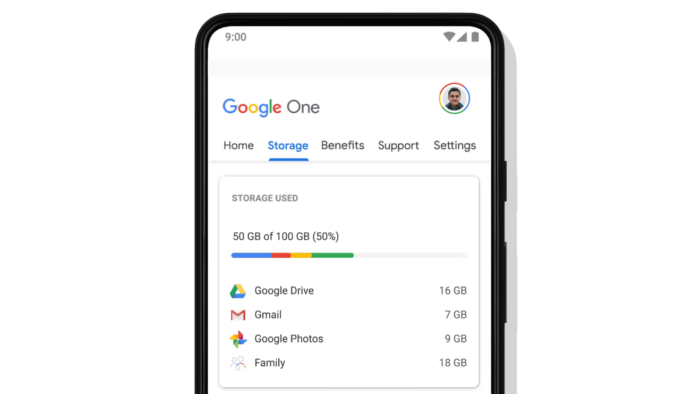 Google One no Android (Imagem: Reprodução/YouTube)