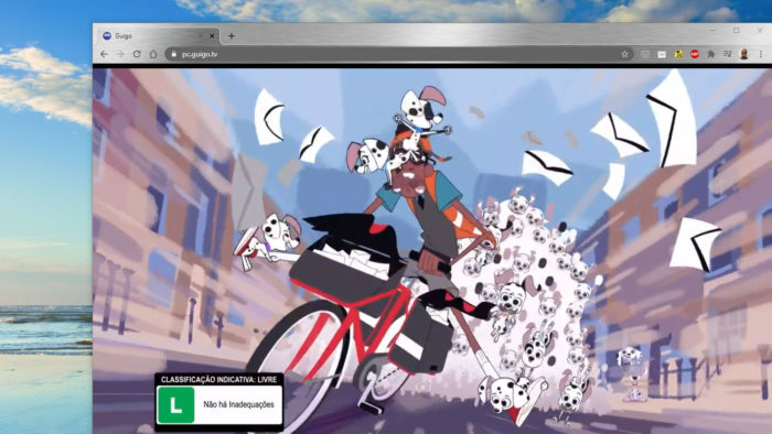 Página da Guigo TV no navegador (Imagem: Reprodução/Guigo TV)