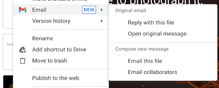 Google libera maior interação entre Docs e Gmail (Imagem: divulgação/Google)