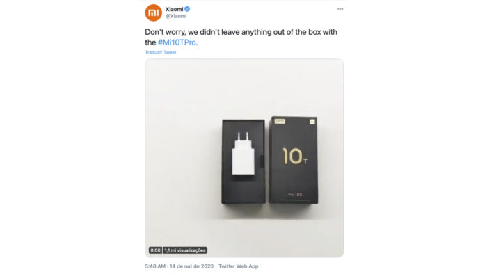 Tweet da Xiaomi (Imagem: Reprodução/Tecnoblog)